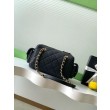 Borse Replica bowling piccola Chanel AS5792 Pelle di vitello granata Nero