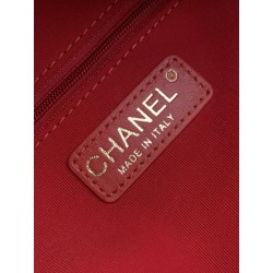 Borsa bowling piccola Chanel in tweed AS5792 Pelle di vitello Nero