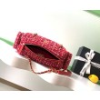 Borsa bowling piccola Chanel in tweed AS5792 Pelle di vitello Nero