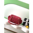Borsa bowling piccola Chanel in tweed AS5792 Pelle di vitello Nero
