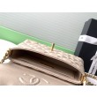 Borsa Chanel 25P piccola con patta e manico superiore AS5355 Albicocca