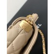 Borsa Chanel 25P piccola con patta e manico superiore AS5355 Albicocca