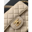 Borsa Chanel 25P piccola con patta e manico superiore AS5355 Albicocca
