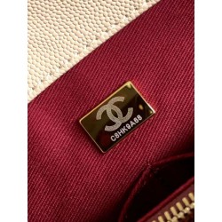 Borsa Chanel con patta e manico superiore AS2215 Albicocca
