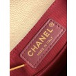 Borsa Chanel con patta e manico superiore AS2215 Albicocca