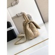 Borsa Chanel con patta e manico superiore AS2215 Albicocca