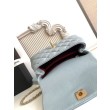 Replica Perfetta Chanel con patta e manico superiore AS2215 Azzurro