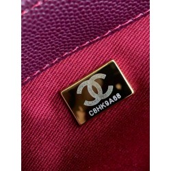 Borse Replica Chanel con patta e manico superiore AS2215 Borgogna