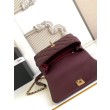Borse Replica Chanel con patta e manico superiore AS2215 Borgogna