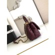 Borse Replica Chanel con patta e manico superiore AS2215 Borgogna