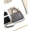 Qualità superiore replica Chanel con patta e manico superiore AS2215 Grigio