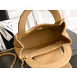 Borse Replica Alta Qualità Chanel Kelly Tote in rafia Albicocca AS4416