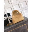 Borse Replica Alta Qualità Chanel Kelly Tote in rafia Albicocca AS4416