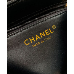 Borse Firmate Replica Chanel Kelly Tote in rafia Nero AS4416