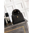 Borse Firmate Replica Chanel Kelly Tote in rafia Nero AS4416