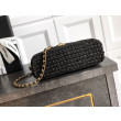 Borse Firmate Replica Chanel Kelly Tote in rafia Nero AS4416