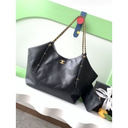 Qualità superiore replica Chanel Maxi Shopping Tote AS5463 Nero