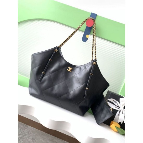 Qualità superiore replica Chanel Maxi Shopping Tote AS5463 Nero