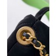 Qualità superiore replica Chanel Mini con fiocco in nylon effetto velluto AS5849 Nero