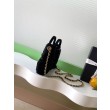 Qualità superiore replica Chanel Mini con fiocco in nylon effetto velluto AS5849 Nero