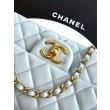 Borse Replica Chanel piccola con patta e manico superiore AS5702 Azzurro