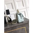 Borse Replica Chanel piccola con patta e manico superiore AS5702 Azzurro