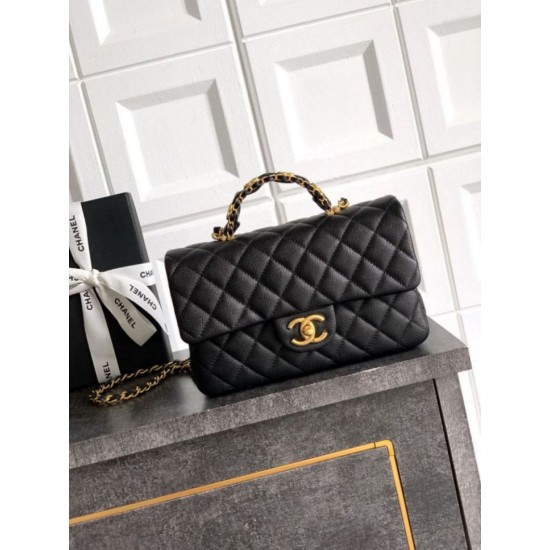Borsa Chanel Piccola con patta e manico superiore AS5702 Nero