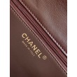 Borsa Chanel Sweet Flap 24K Pelle di vacchetta oliata e cerata AS5145 Borgogna