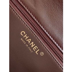Borsa Chanel Sweet Flap 24K Pelle di vacchetta oliata e cerata AS5145 Borgogna