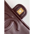 Borsa Chanel Sweet Flap 24K Pelle di vacchetta oliata e cerata AS5145 Borgogna
