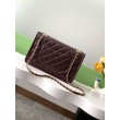 Borsa Chanel Sweet Flap 24K Pelle di vacchetta oliata e cerata AS5145 Borgogna