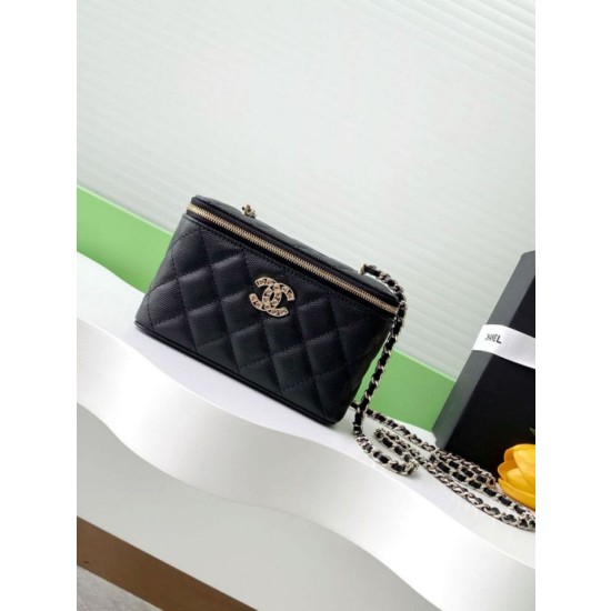 Borsa Chanel Vanity con catena AP4530 Nero