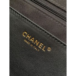 Borsa hobo Chanel AS5838 Pelle di vitello nera