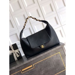 Borsa hobo Chanel AS5838 Pelle di vitello nera