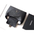 Borsa hobo Chanel AS5838 Pelle di vitello nera