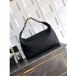 Borsa hobo Chanel AS5838 Pelle di vitello nera