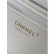 Borsa hobo Chanel Maxi AS5839 Pelle di vitello bianca