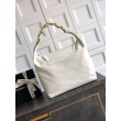 Borsa hobo Chanel Maxi AS5839 Pelle di vitello bianca