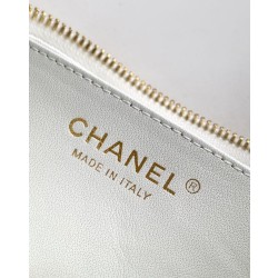 Borse Imitazioni Hobo Chanel Piccola AS5837 Pelle di Vitello Bianca