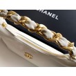 Borse Imitazioni Hobo Chanel Piccola AS5837 Pelle di Vitello Bianca