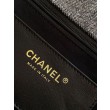 Borsa Maxi con Patta Chanel Denim Lavato AS5734 Blu