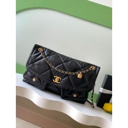 Borse Replica Maxi Flap Chanel AS5727 Pelle di Agnello Nera