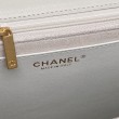 Borse Imitazioni Maxi Flap Chanel Con Manico Superiore AS5543 Bianca