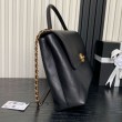 Qualità superiore replica Maxi Flap Chanel Con Manico Superiore AS5543 Nera