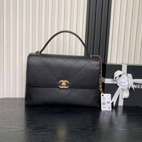 Qualità superiore replica Maxi Flap Chanel Con Manico Superiore AS5543 Nera