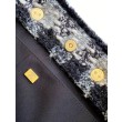Imitazioni borse griffate Shopping Chanel 25N AS5689 in Tweed Agnello Coco Neige Nero
