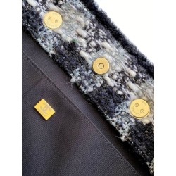 Imitazioni borse griffate Shopping Chanel 25N AS5689 in Tweed Agnello Coco Neige Nero