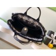 Imitazioni borse griffate Shopping Chanel 25N AS5689 in Tweed Agnello Coco Neige Nero
