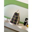 Borse Replica Shopping Chanel 25N AS5689 in Tweed Agnello Coco Neige Verde
