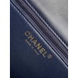 Qualità superiore replica Sweet Flap Chanel 24K Pelle di vacchetta oliata e cerata AS5145 Blu